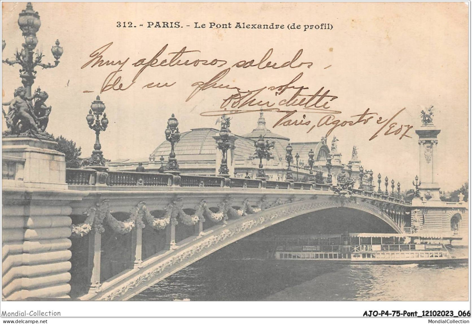 AJOP4-75-0374 - PARIS - PONT - Le Pont Alexandre De Profil - Brücken