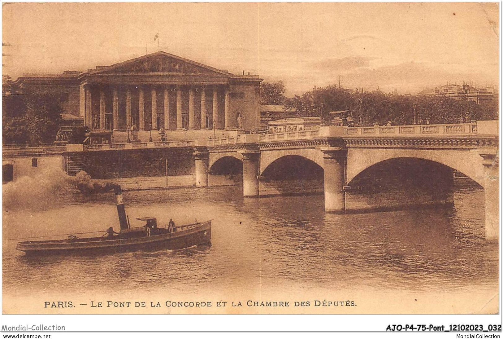 AJOP4-75-0357 - PARIS - PONT - Le Pont De La Concorde Et La Chambre Des Députés - Bruggen