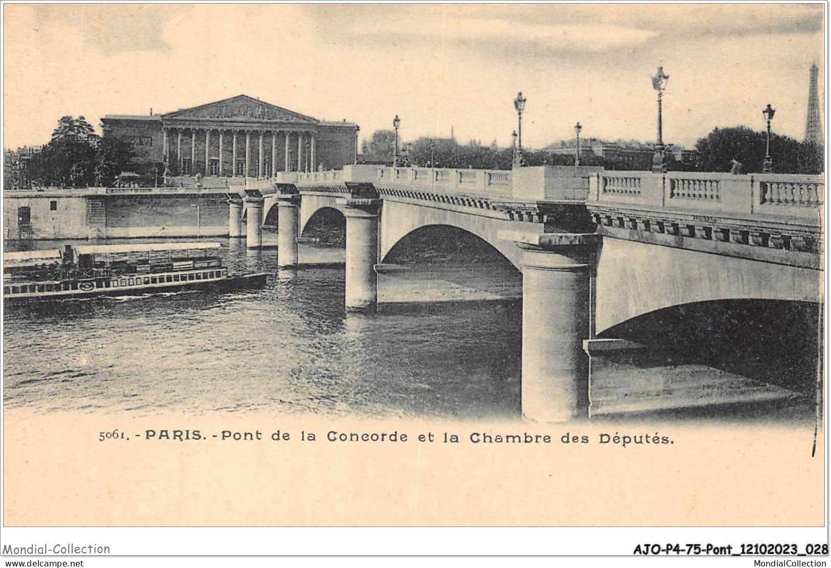 AJOP4-75-0355 - PARIS - PONT - Pont De La Concorde Et La Chambre Des Deputés - Ponts