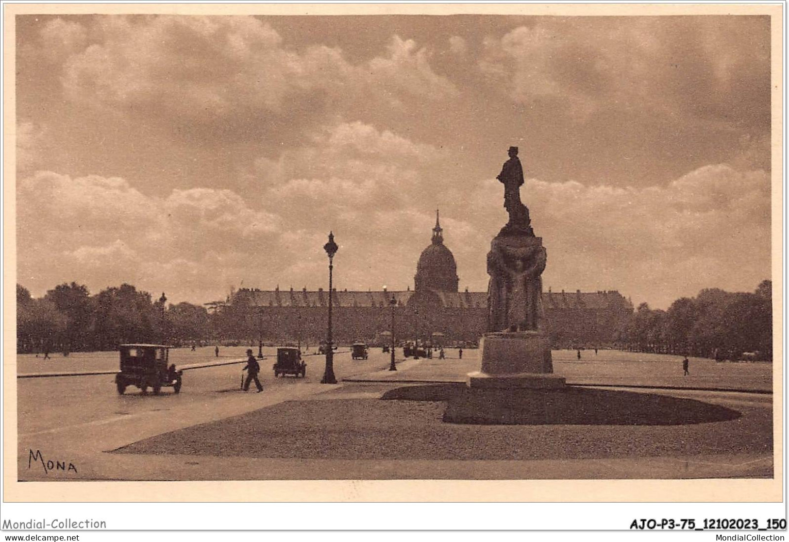 AJOP3-75-0316 - PARIS - L'esplanade Des Invalides Et Les Invalides - Statue Du Général Gallieni - Statue