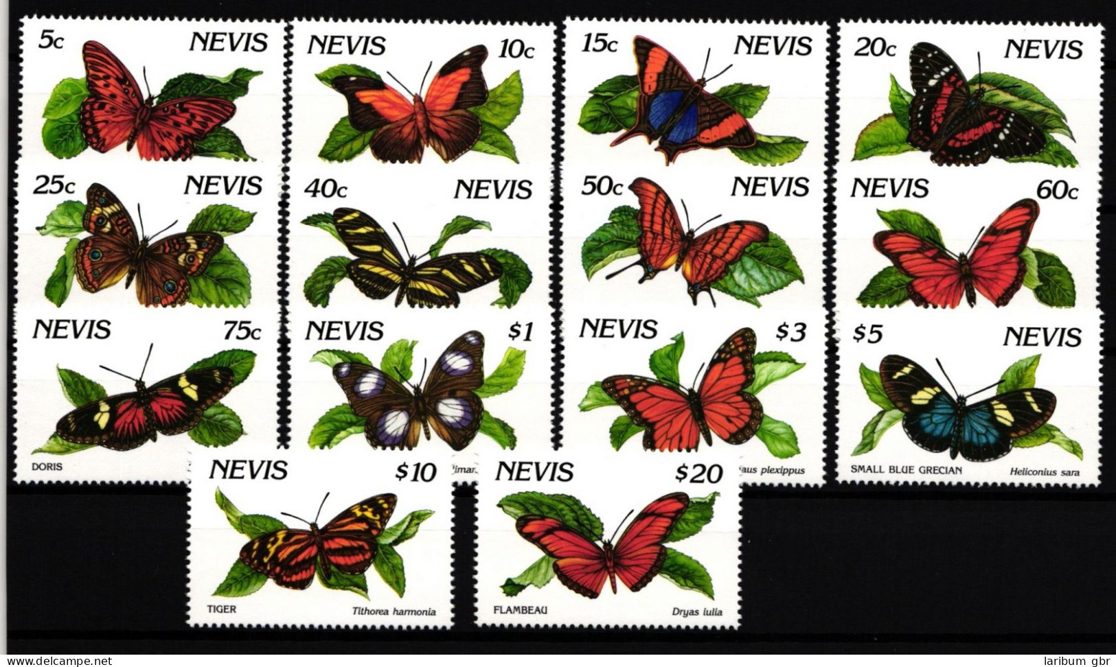 Nevis 572-585 I Postfrisch Schmetterling #IH090 - St.Kitts And Nevis ( 1983-...)