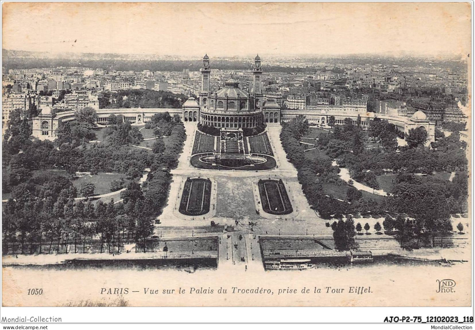 AJOP2-75-0183 - PARIS - Vue Sur Le Palais Trocadéro Prise De La Tour Eiffel - Altri Monumenti, Edifici