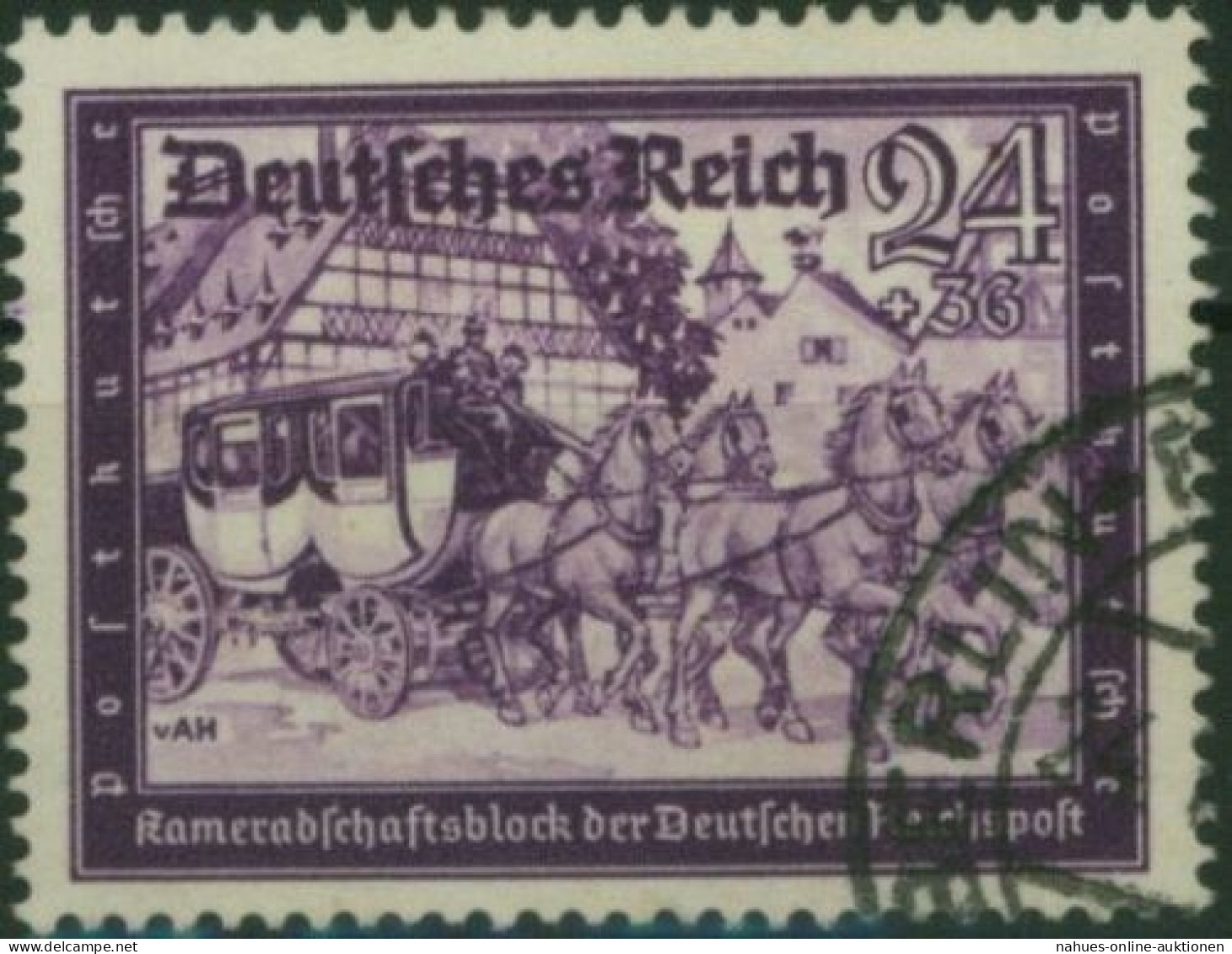 Deutsches Reich 778 Kameradschaftsblock Höchstwert 24+36 Pf. Gestempelt. - Storia Postale