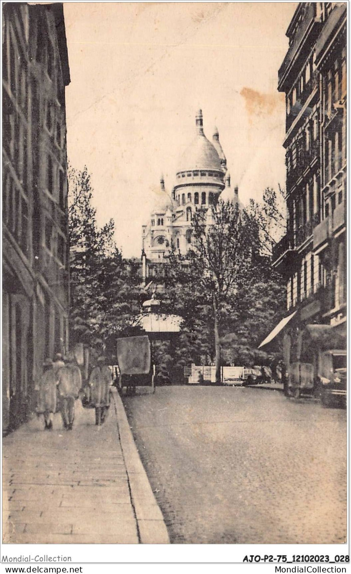 AJOP2-75-0138 - PARIS - Montmartre - Le Sacré-coeur Et Le Square D'anvers - Sacré-Coeur