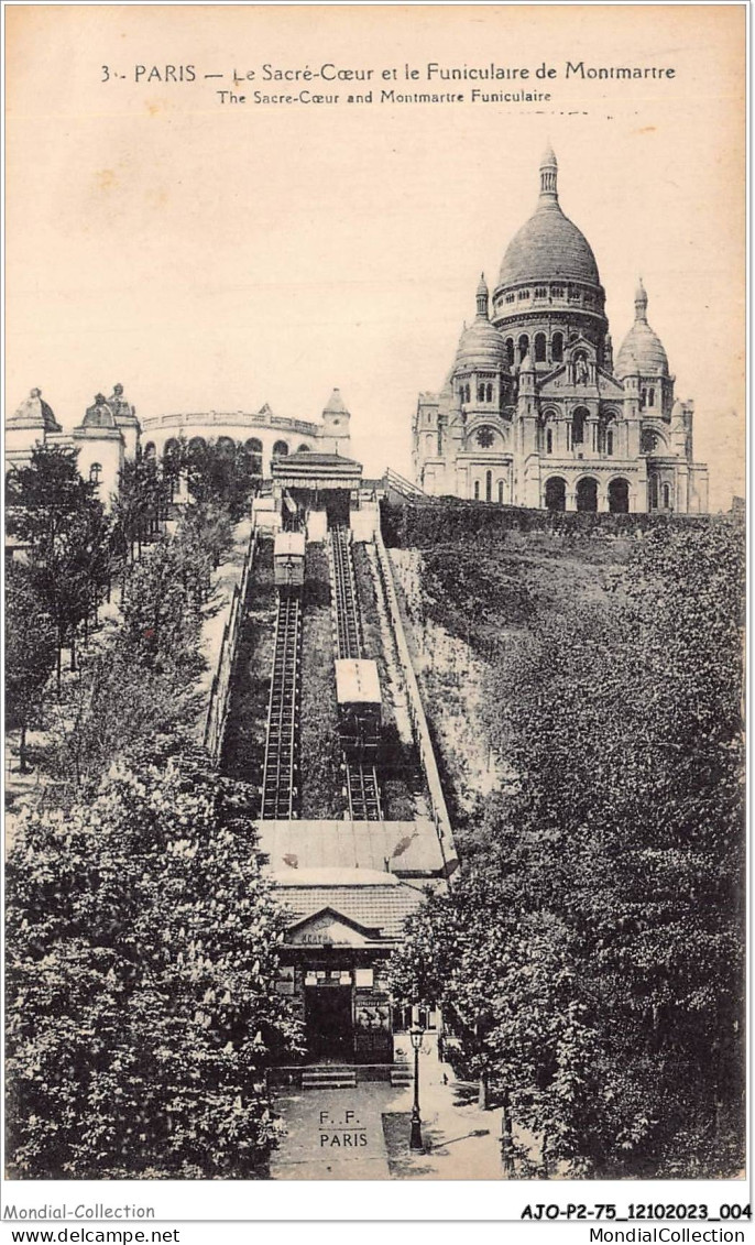 AJOP2-75-0126 - PARIS - Le Sacré-coeur Et Le Funiculaire De Montmartre - Sacré Coeur