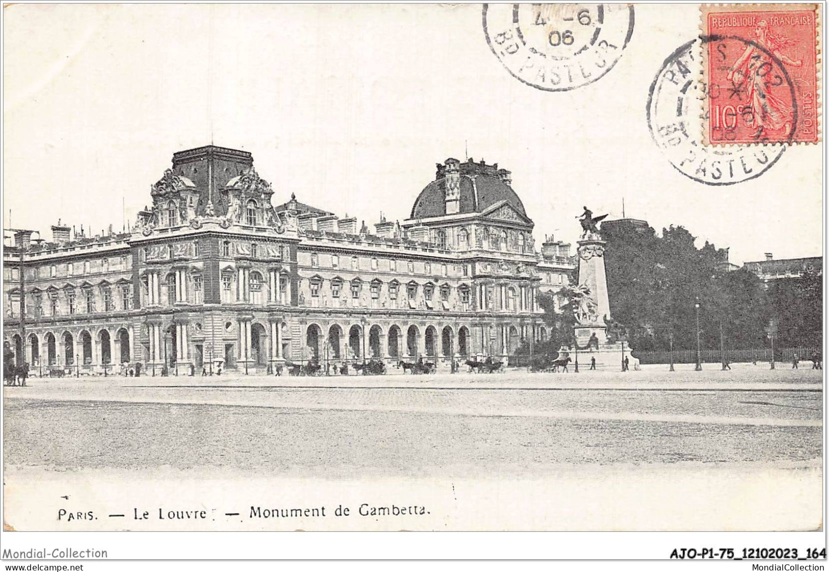 AJOP1-75-0083 - PARIS - Le Louvre - Monuent De Gambetta - Louvre