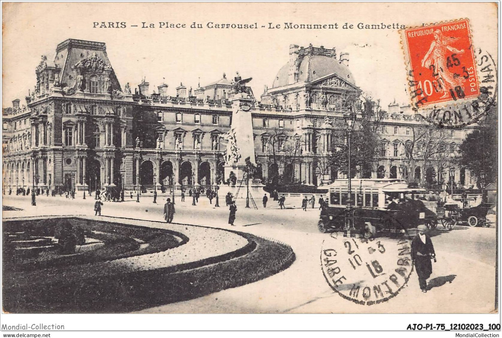 AJOP1-75-0051 - PARIS - Place Du Carrousel - Le Monument De Gambetta - Plätze