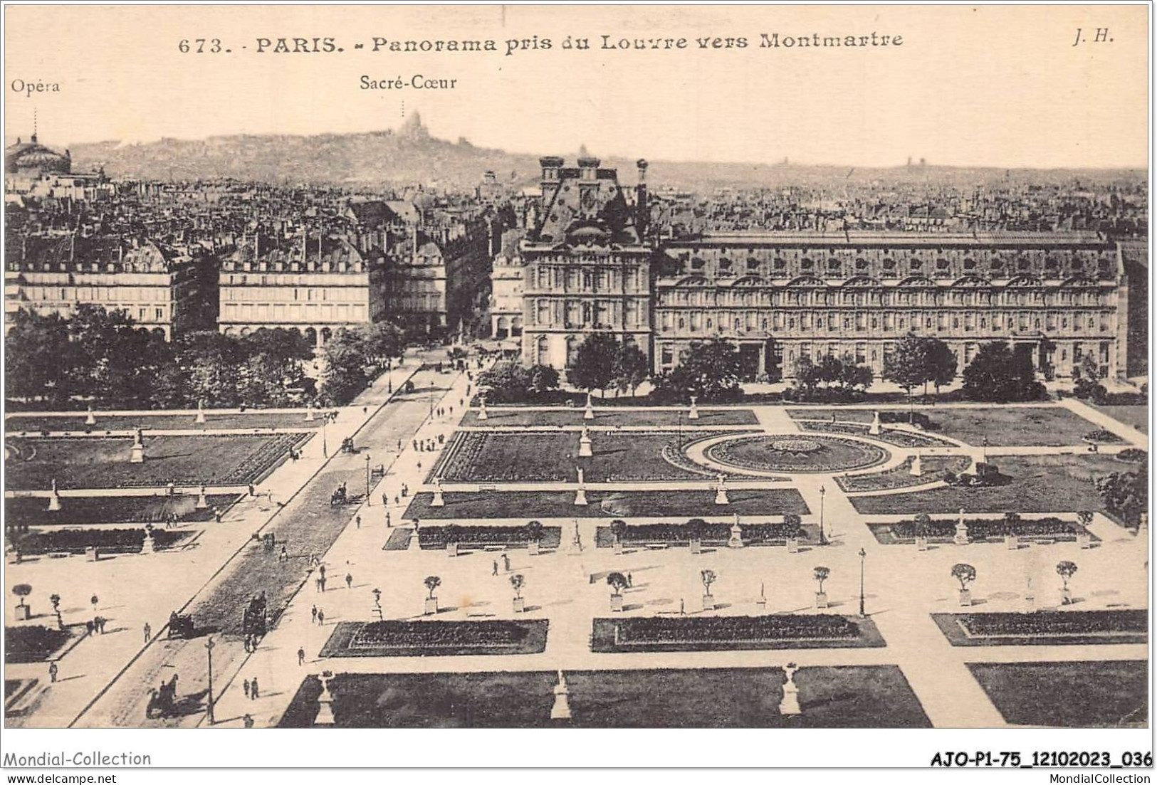 AJOP1-75-0019 - PARIS - Panorama Pris Du Louvre Vers Montmartre - Cartas Panorámicas