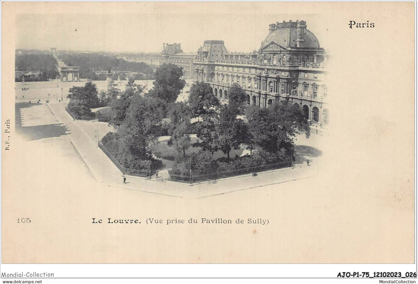 AJOP1-75-0014 - PARIS - Le Louvre - Vue Prise Du Pavillon De Sully - Louvre