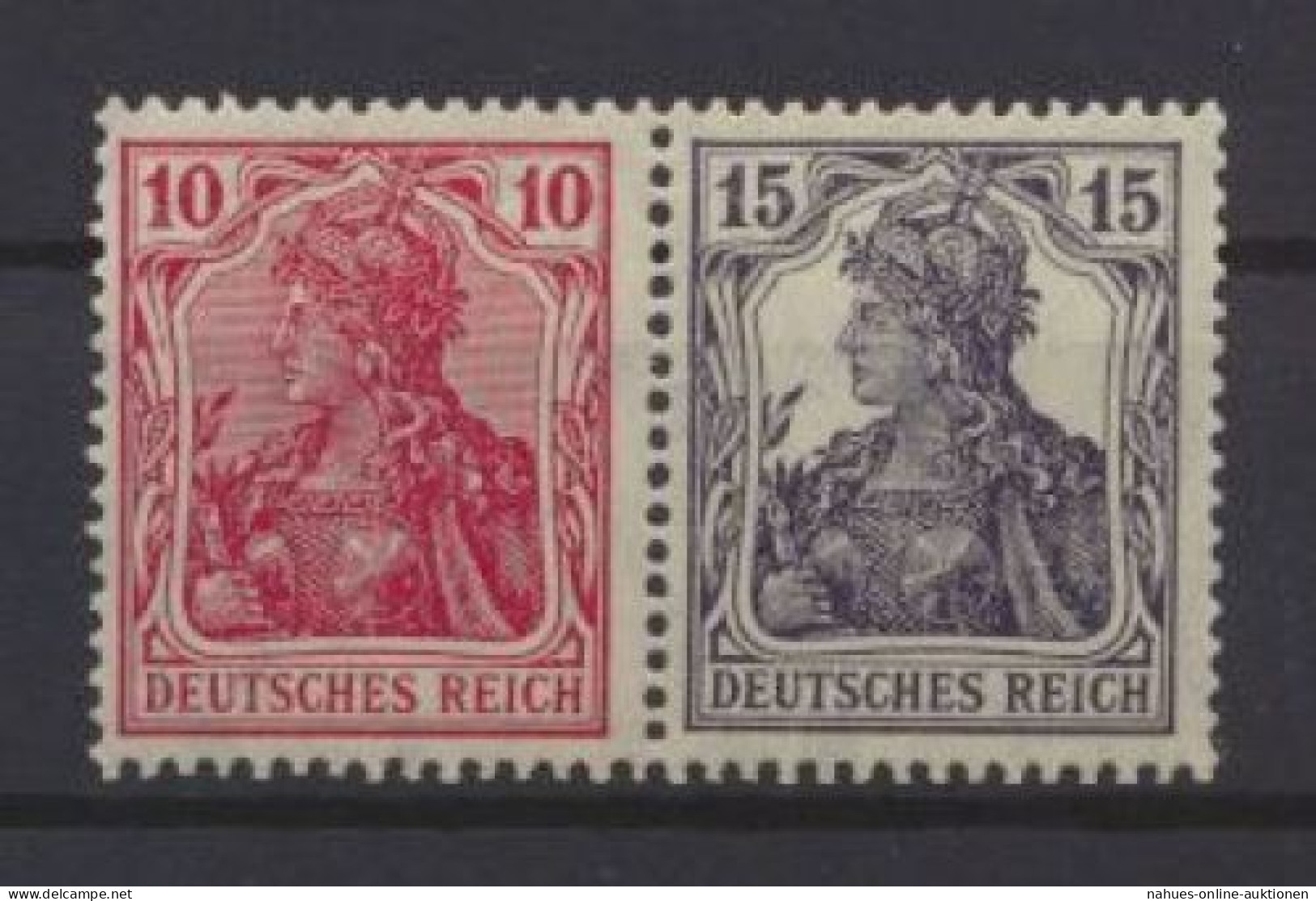 Deutsches Reich Zusammendruck Germania W 12 Aa Ungebraucht Kat. 80,00 Für - Zusammendrucke
