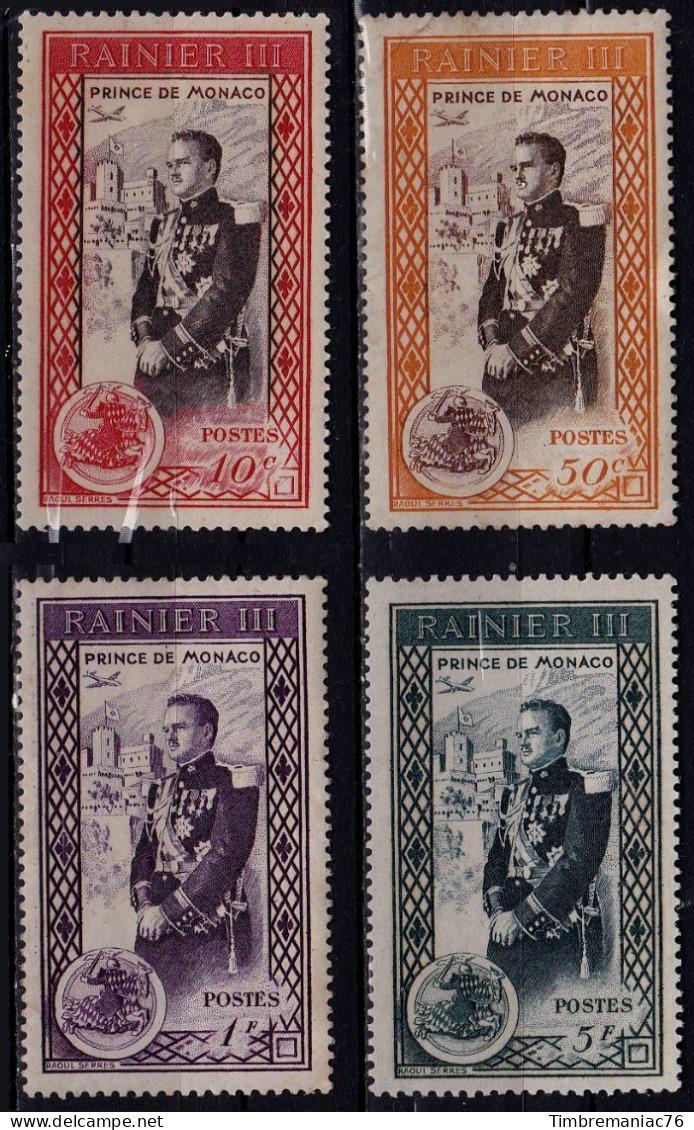 Monaco TUC 1950 YT 338 à 341 Neufs - Used Stamps