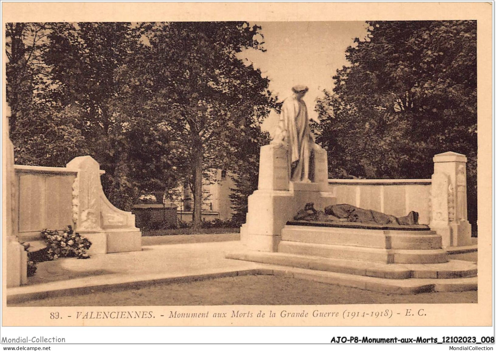 AJOP8-0777 - MONUMENT-AUX-MORTS - Valenciennes - Monument Aux Morts De La Grande Guerre - Monumentos A Los Caídos