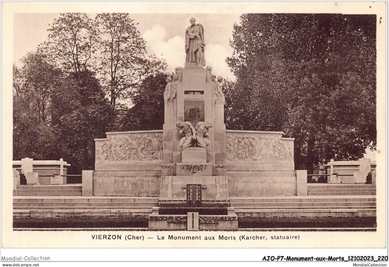 AJOP7-0758 - MONUMENT-AUX-MORTS - Vierzon - Le Monument Aux Morts - War Memorials