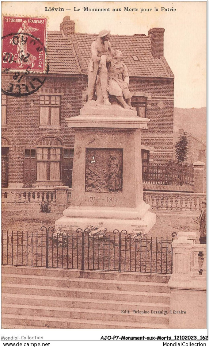 AJOP7-0729 - MONUMENT-AUX-MORTS - Liévin - Le Monument Aux Morts Pour La Patrie - Monuments Aux Morts