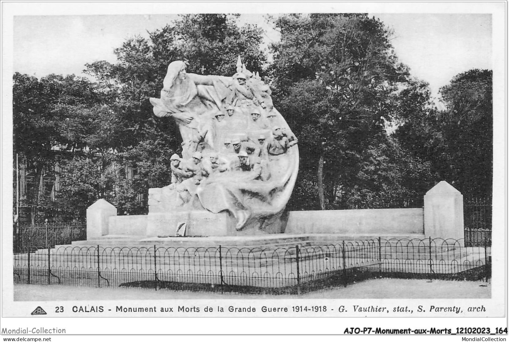 AJOP7-0730 - MONUMENT-AUX-MORTS - Calais - Monument Aux Morts De La Grande Guerre 1914-1918 - Kriegerdenkmal