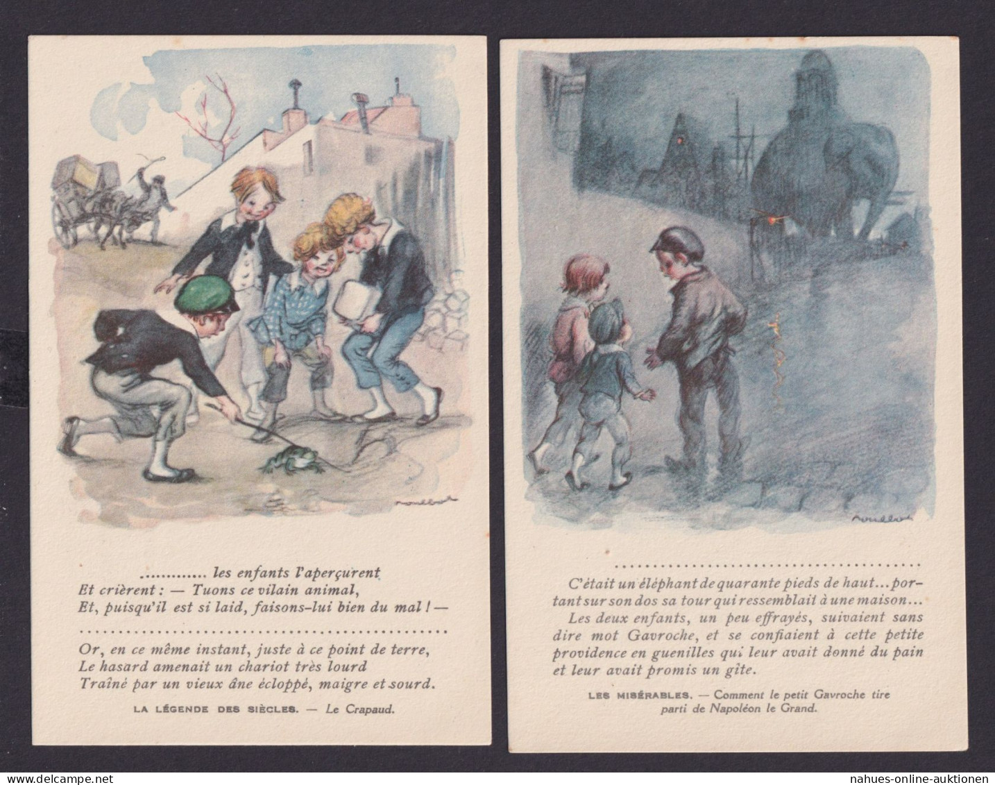 Ansichtskarte Künstlerkarte Viktor Hugo Schriftsteller Les Miserables Die - Politicians & Soldiers