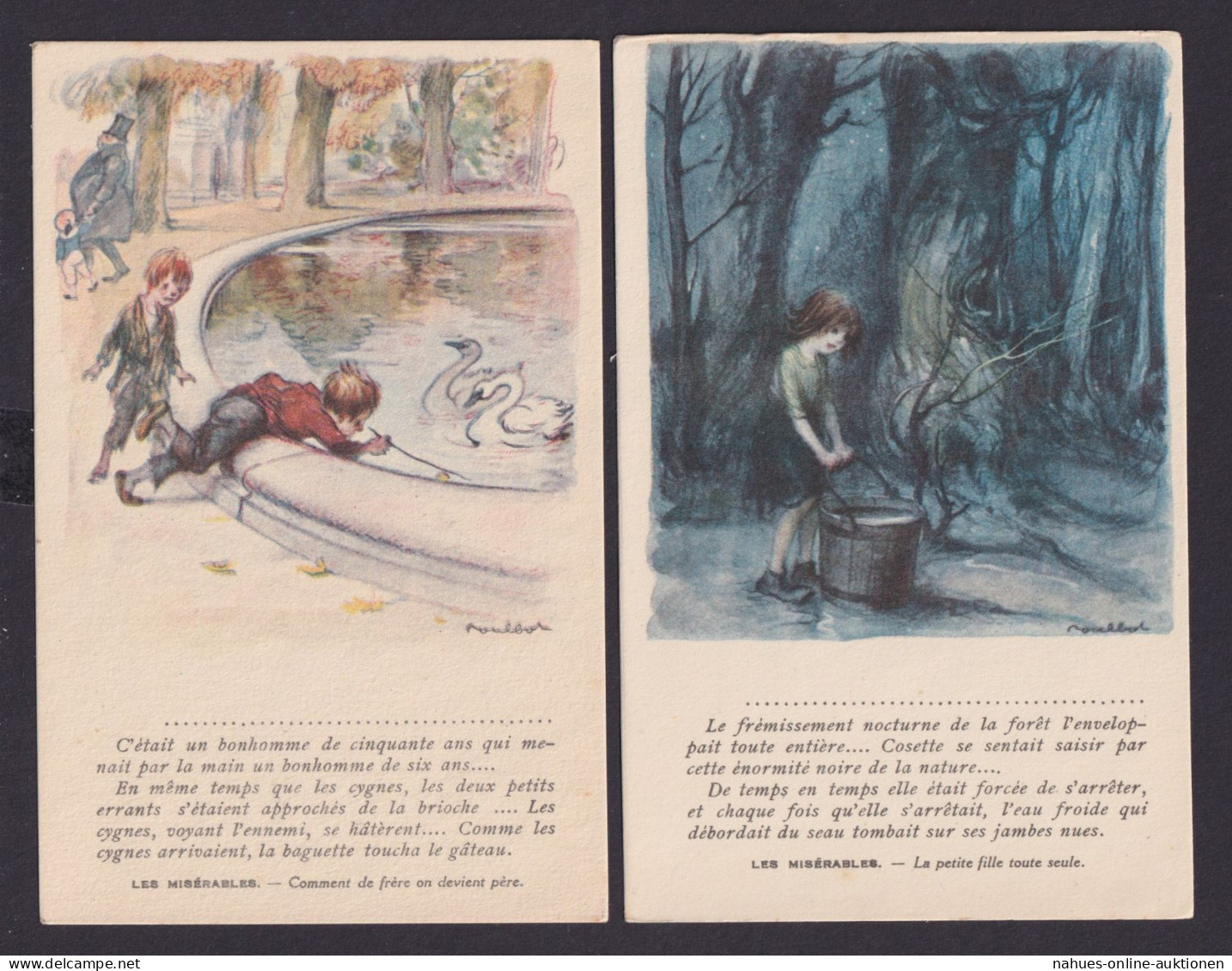 Ansichtskarte Künstlerkarte Viktor Hugo Schriftsteller Les Miserables Die