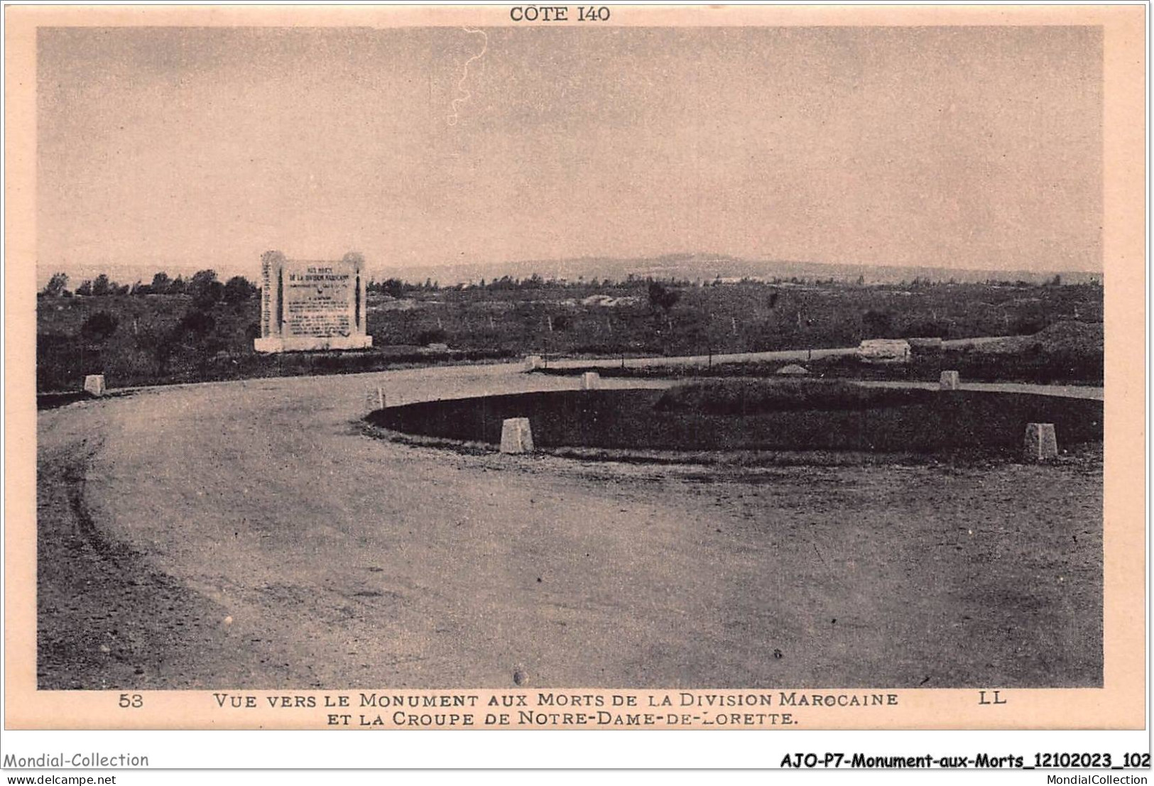 AJOP7-0699 - MONUMENT-AUX-MORTS - Vue Vers Le Monument Aux Morts De La Division Marocaine - Monumentos A Los Caídos