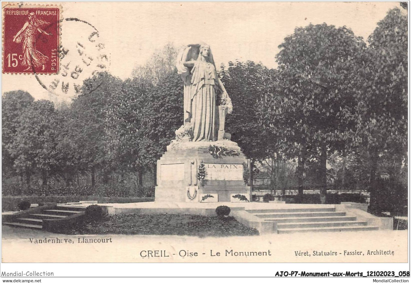 AJOP7-0677 - MONUMENT-AUX-MORTS - Creil - Oise - Le Monument - Monumenti Ai Caduti