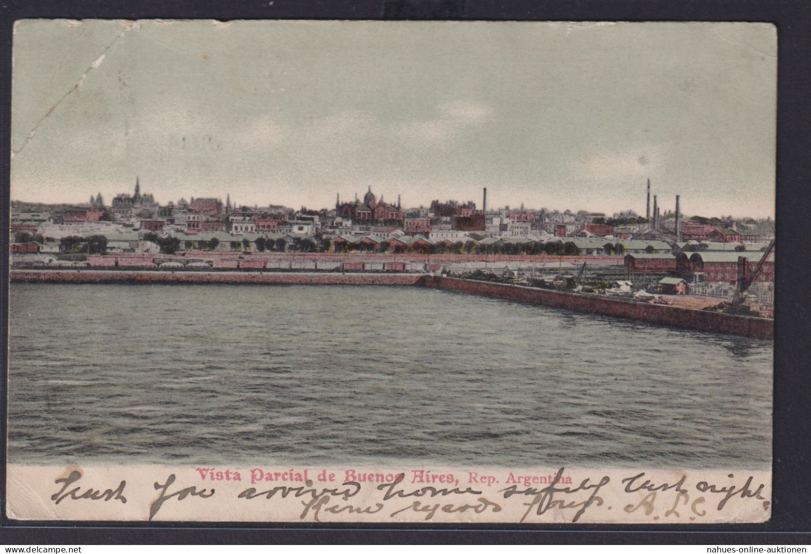 Ansichtskarte Buenos Aires Meer Hafen Industrie Argentinien 07.1905 - Andere & Zonder Classificatie