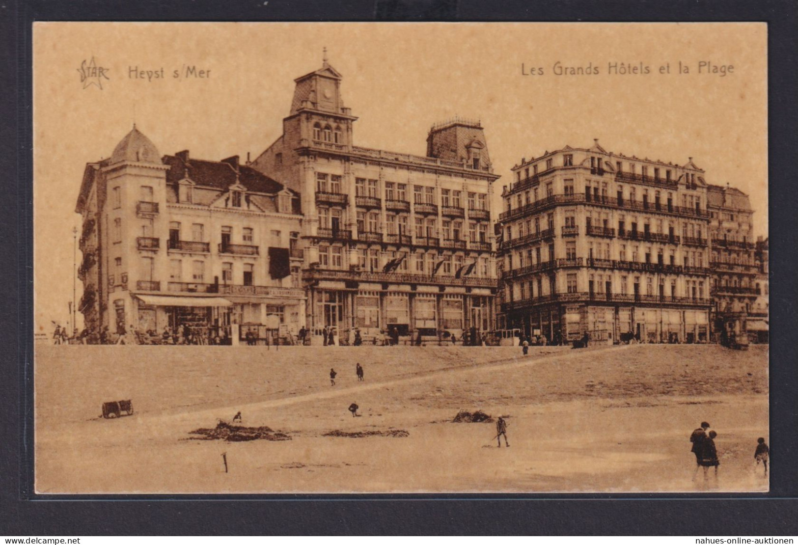Ansichtskarte Heyst Sur Mer Belgien Les Grands Hotel Et La Plage Strand - Other & Unclassified