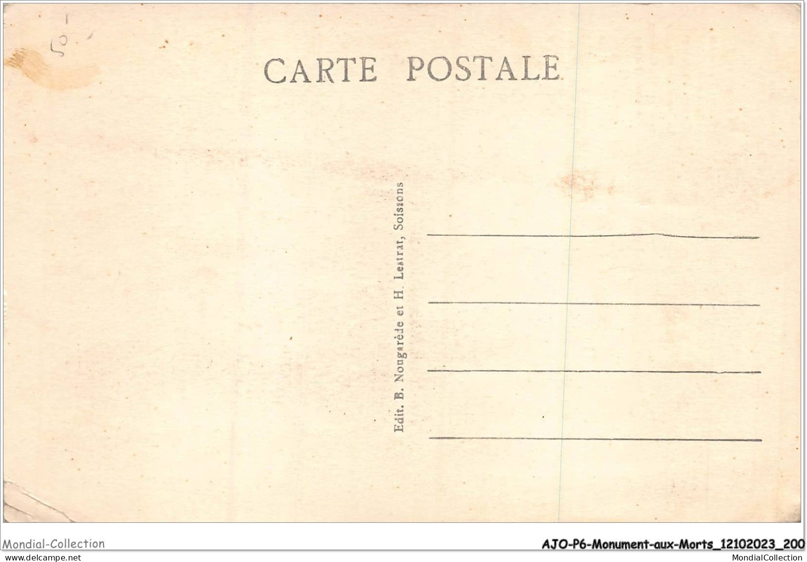 AJOP6-0608 - MONUMENT-AUX-MORTS - Chemin Des Dames - Plateau De Craonnelle - Monuments Aux Morts