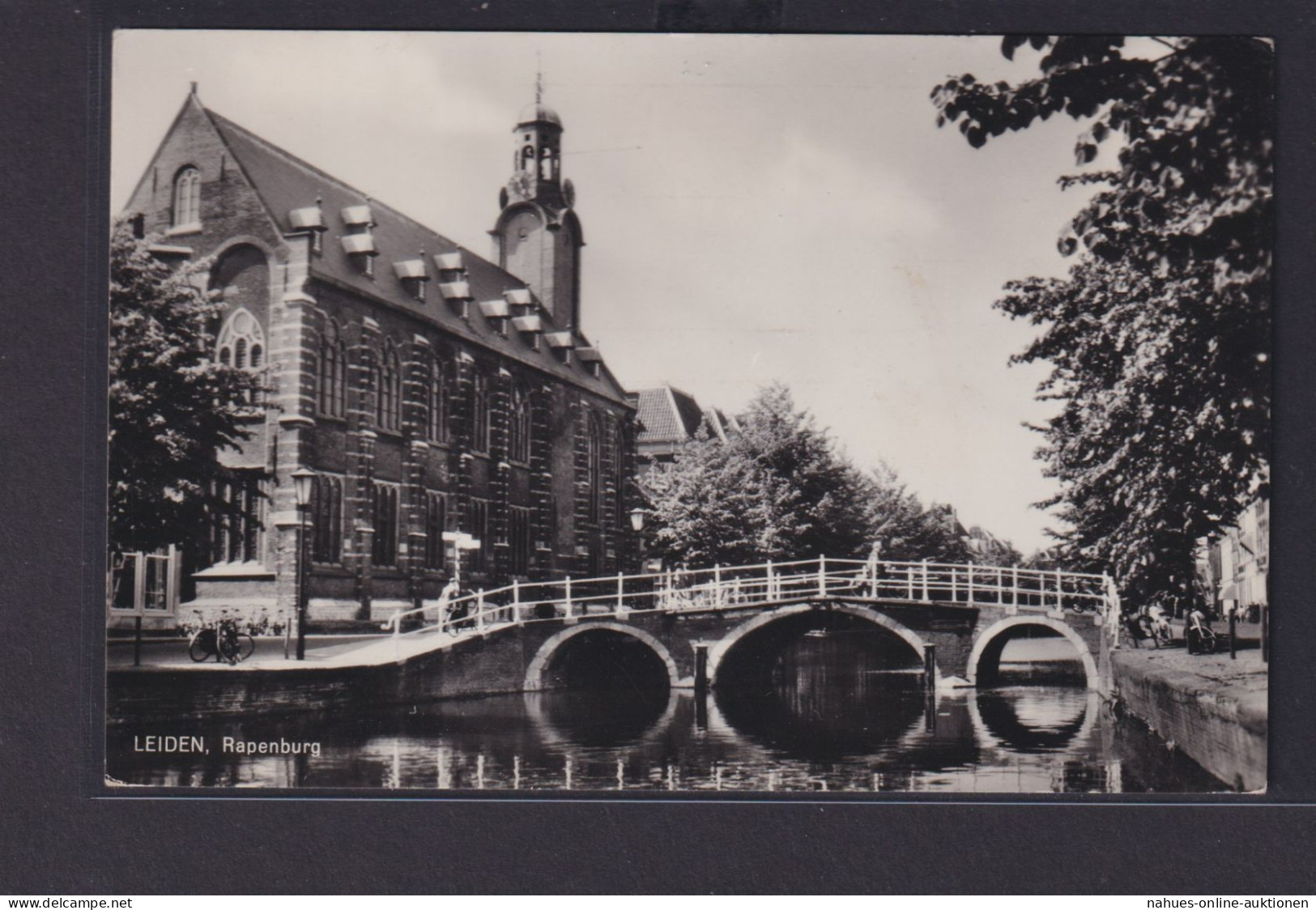 Ansichtskarte Leiden Rapenburg Gracht Brücke Niederlande - Autres & Non Classés