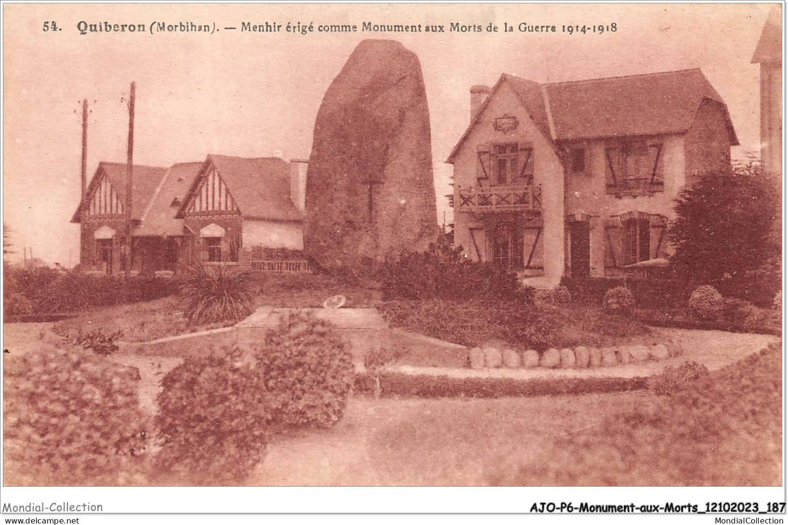 AJOP6-0602 - MONUMENT-AUX-MORTS - Quiberon - Menhir érigé Comme Monument Aux Morts  - War Memorials