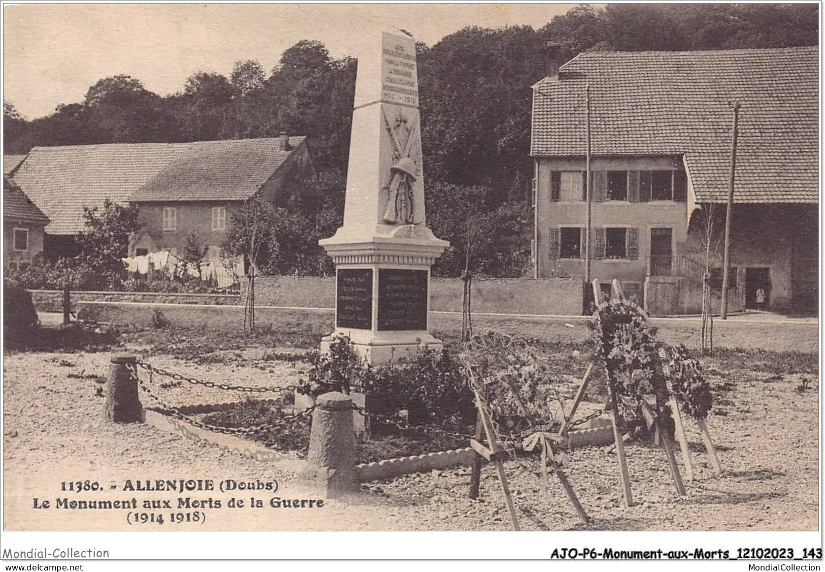 AJOP6-0580 - MONUMENT-AUX-MORTS - Allenjoie - Le Monument Aux Morts De La Guerre - Monumentos A Los Caídos