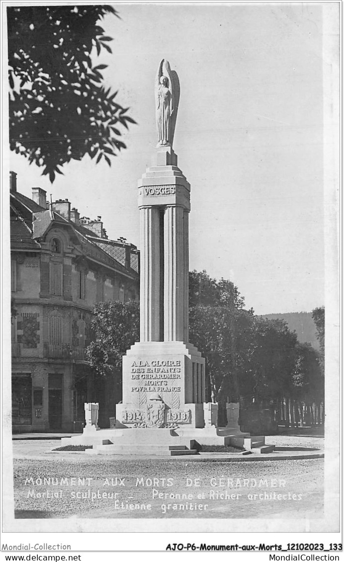 AJOP6-0575 - MONUMENT-AUX-MORTS - Monument Aux Morts De Gerardmer Martial Sculpteur - Monuments Aux Morts