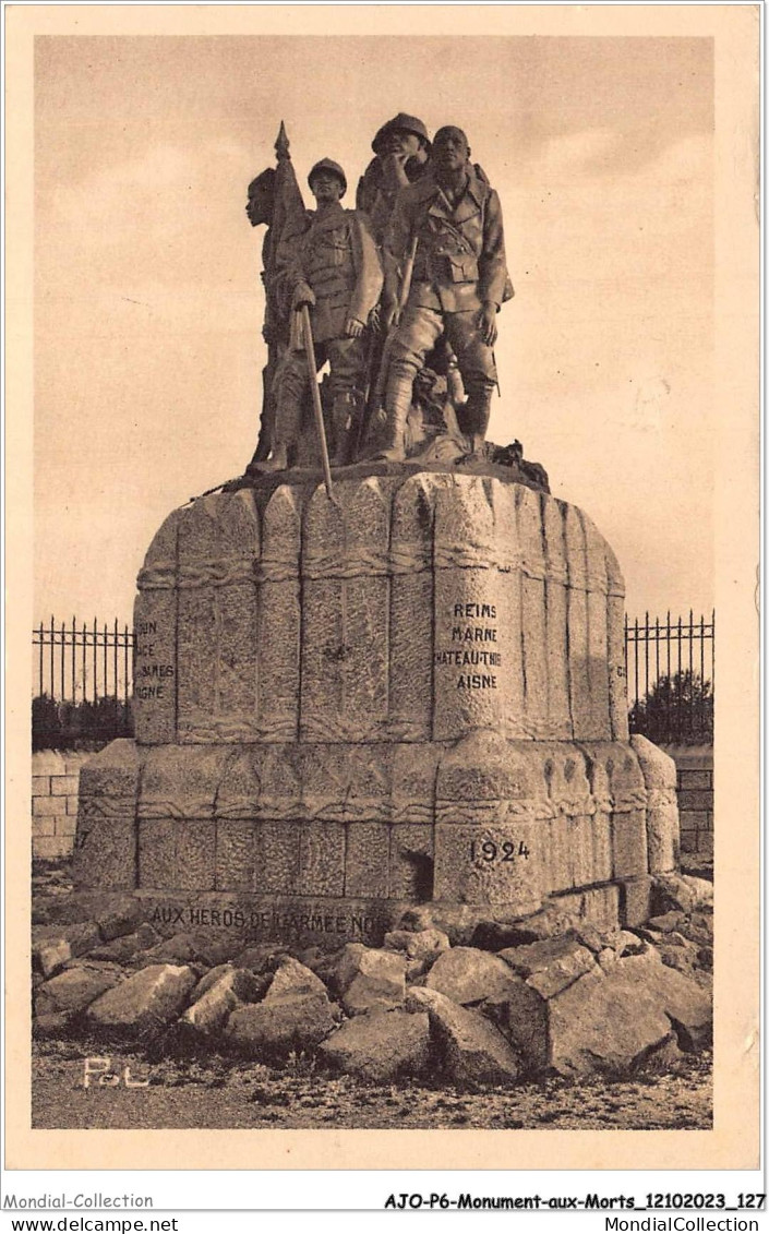 AJOP6-0572 - MONUMENT-AUX-MORTS - La Ville Renaissante - Reims - Monument Aux Heros De L'armée Noire - Monuments Aux Morts