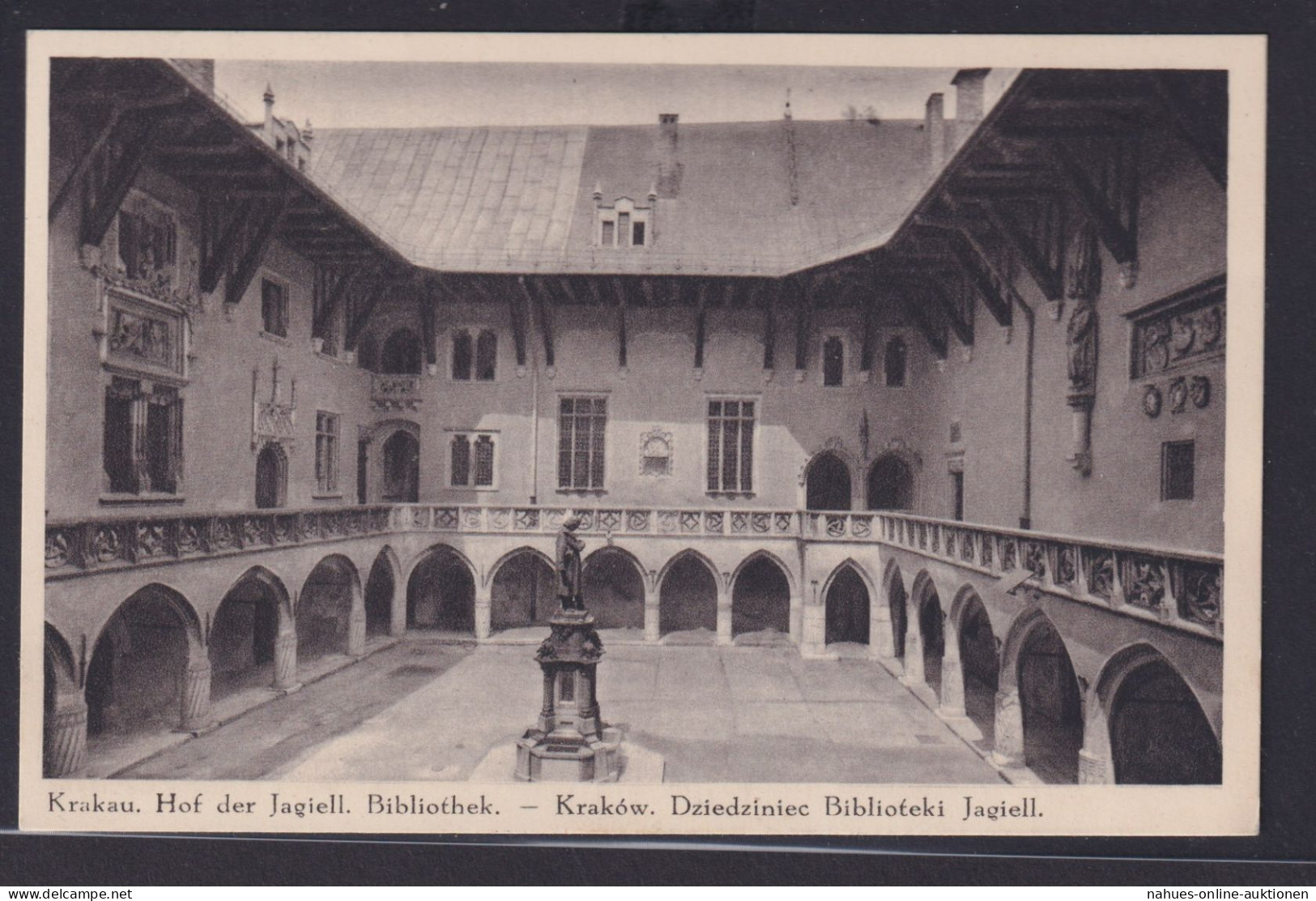 Ansichtskarte Krakau Jagill. Bibliothek Innenhof Denkmal Schlesien Polen N. Wien - Schlesien