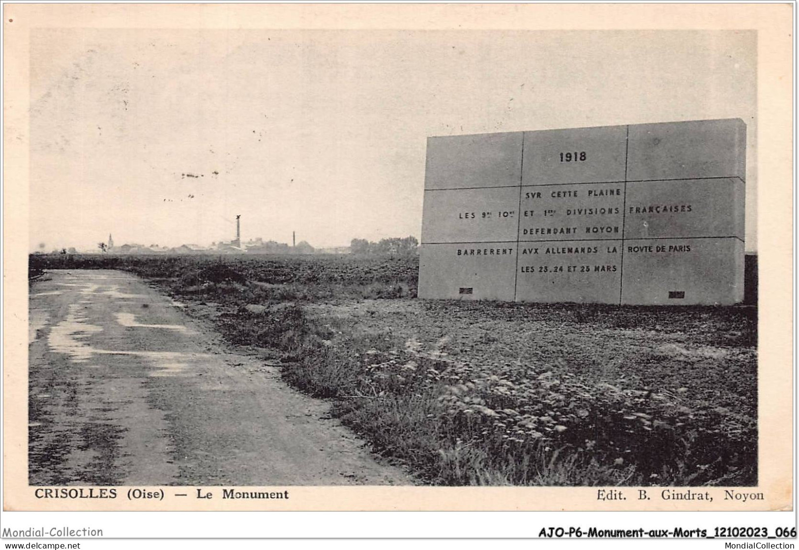 AJOP6-0542 - MONUMENT-AUX-MORTS - Crisolles - Le Monument - War Memorials