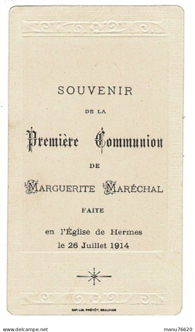 IMAGE RELIGIEUSE - CANIVET : Marguerite M....? à Hermes , Oise - France . - Religión & Esoterismo
