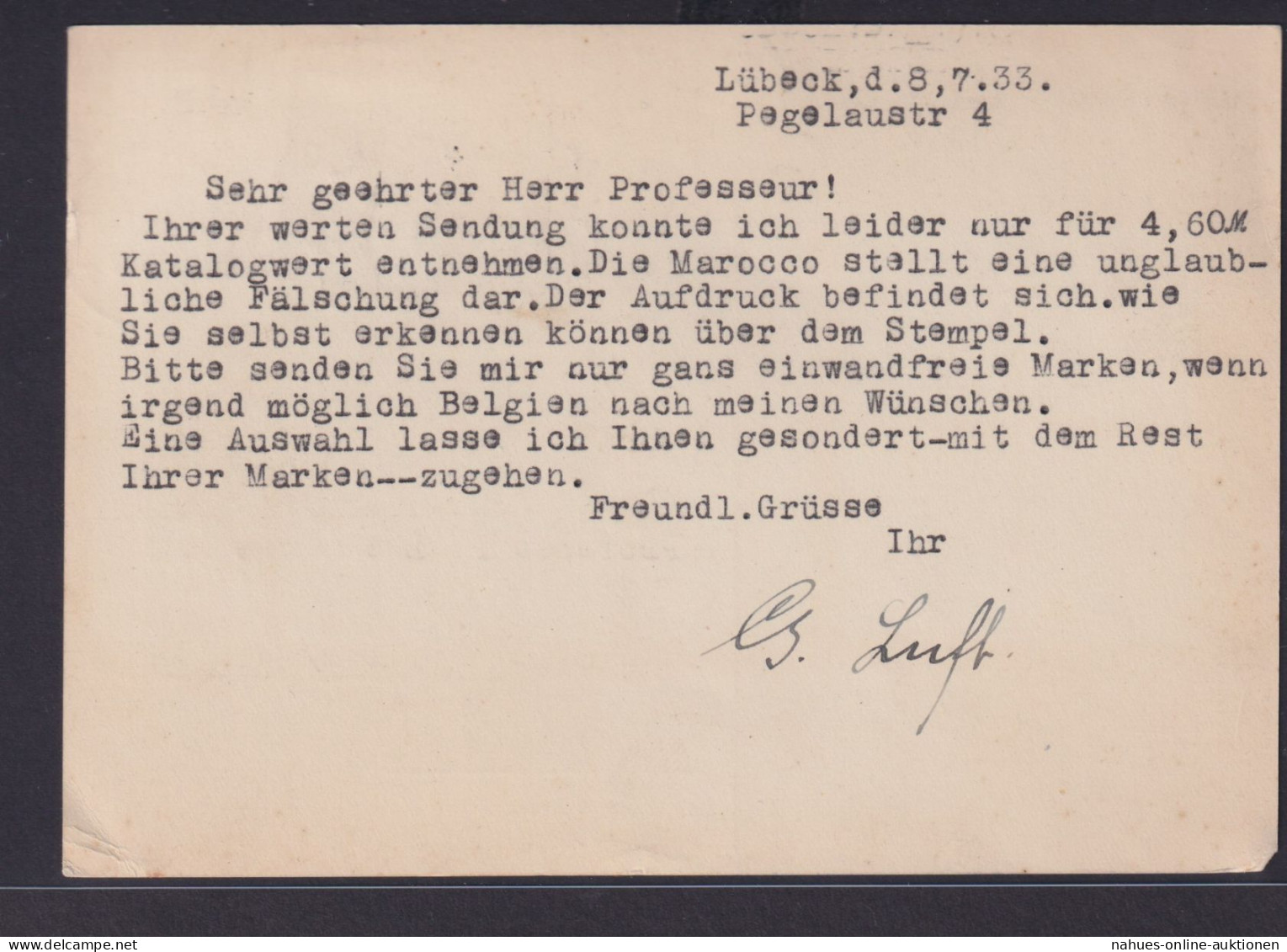 Deutsches Reich Brief MIF Flugpost Hindenburg Mit Luftpost Werbestempel Lübeck - Briefe U. Dokumente