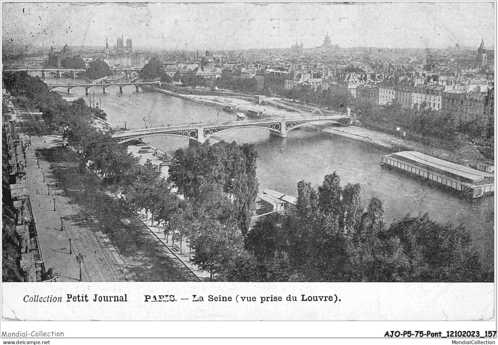 AJOP5-75-0505 - PARIS - PONT - La Seine Vue Prise Du Louvre - Bruggen