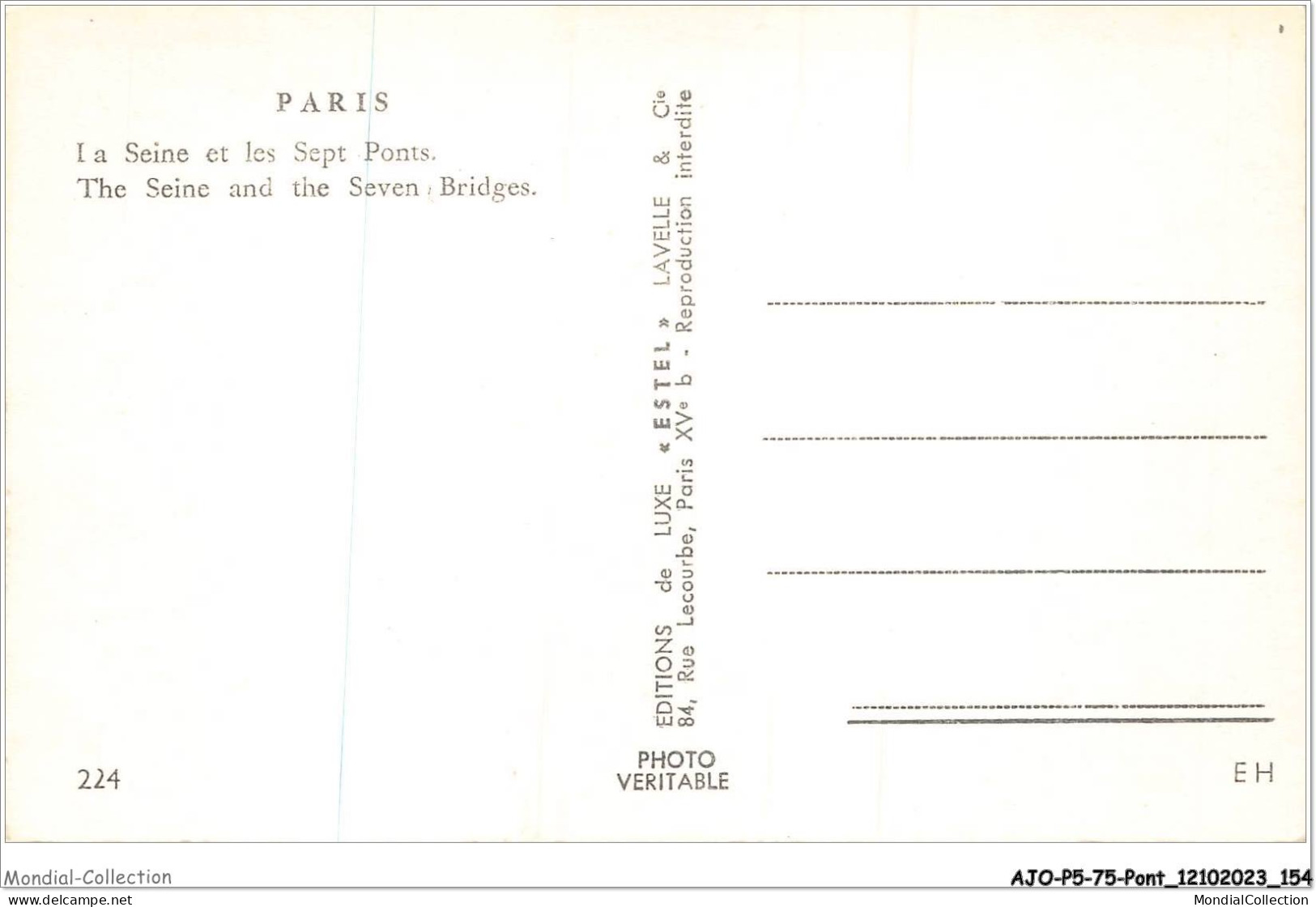 AJOP5-75-0503 - PARIS - PONT - La Seine Et Les Sept Ponts - Brücken