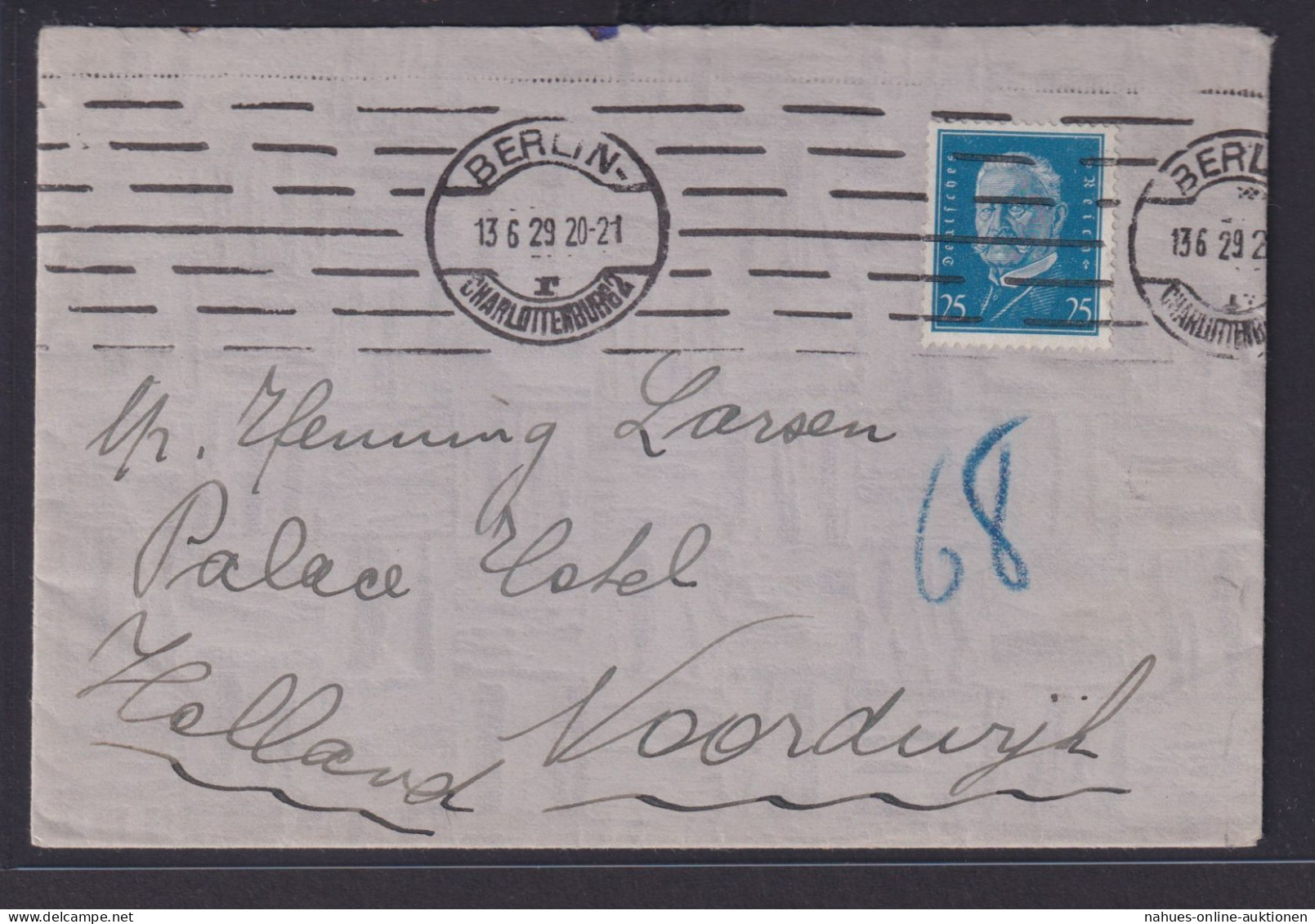 Deutsches Reich Brief EF 416 25 Pfg. Reichspräsidenten Berlin Cahrtlottenburg - Storia Postale