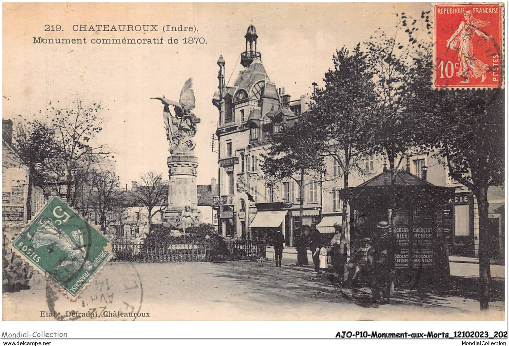 AJOP10-1124 - MONUMENT-AUX-MORTS - Chateauroux - Monument Commémoratif De 1870 - War Memorials