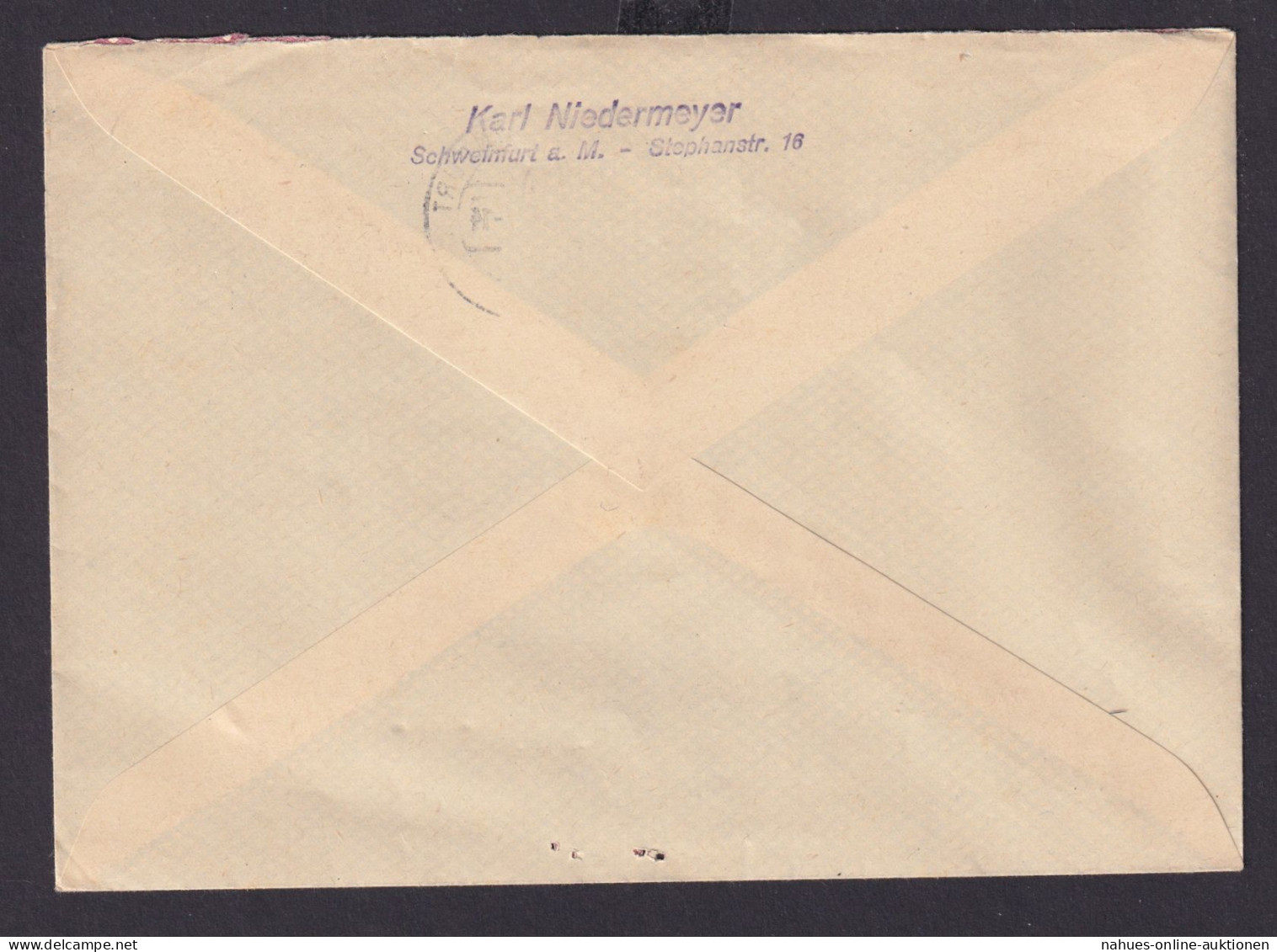 Bund Brief EF 266 Ballin Maschin.Werbestempel Schweinfurt Adler Nach München - Lettres & Documents