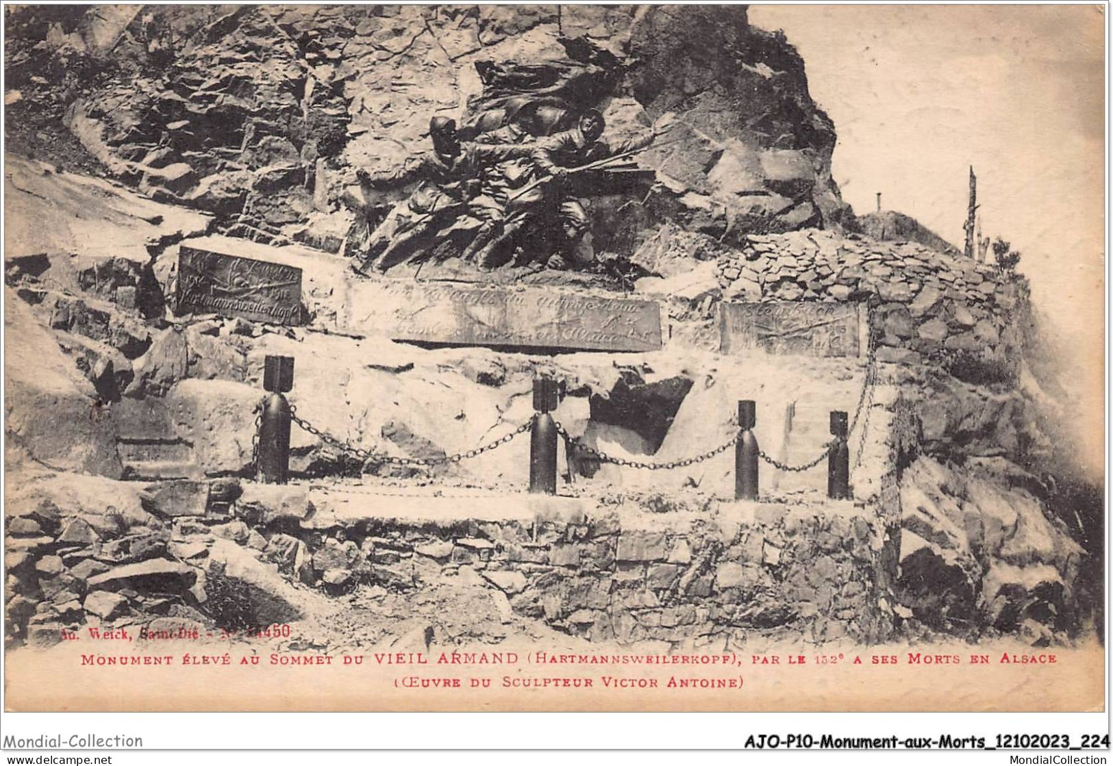 AJOP10-1135 - MONUMENT-AUX-MORTS - Monument élevé Au Sommet Du Vieil Armand - Oorlogsmonumenten