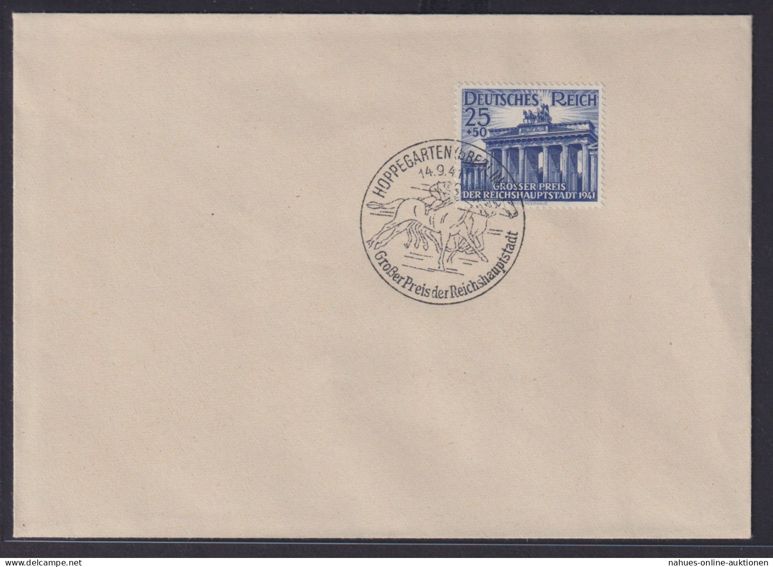 Briefmarken Deutsches Reich Brief Brandenburger Tor SST Hoppegarten Berlin - Lettres & Documents