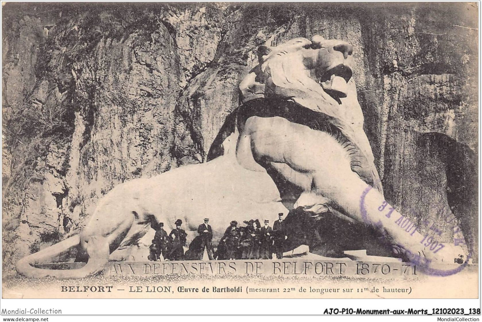 AJOP10-1092 - MONUMENT-AUX-MORTS - Belfort - Le Lion - Oeuvre De Bartholdi - Monuments Aux Morts