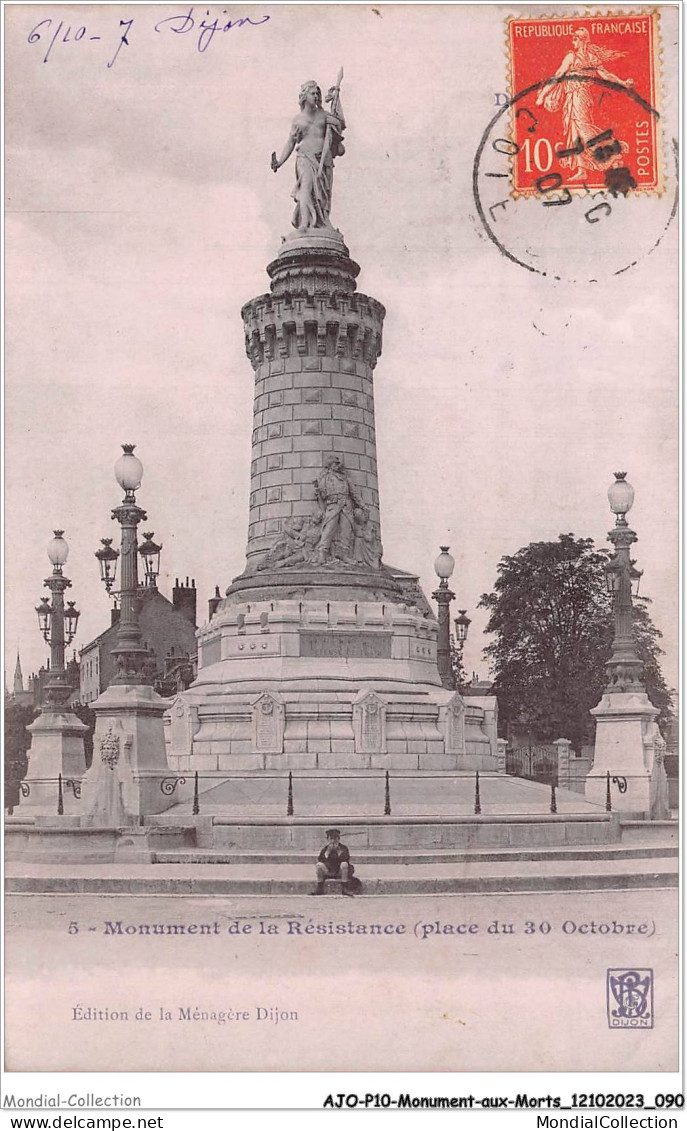 AJOP10-1068 - MONUMENT-AUX-MORTS - Dijon - Monument De La Résidence - Monumentos A Los Caídos