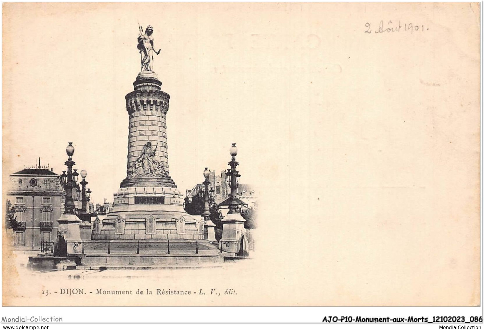 AJOP10-1066 - MONUMENT-AUX-MORTS - Dijon - Monument De La Résidence - Oorlogsmonumenten