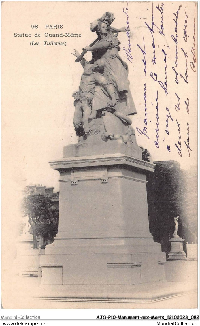 AJOP10-1064 - MONUMENT-AUX-MORTS - Paris - Statue De Quand-meme - Kriegerdenkmal