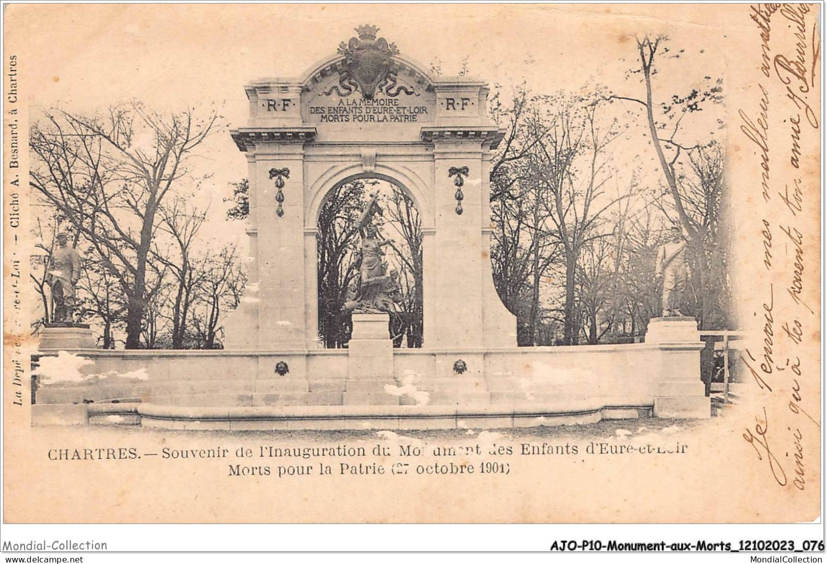 AJOP10-1061 - MONUMENT-AUX-MORTS - Chartres - Souvenir De L'inauguration Du Monument Des Enfants  - Monumentos A Los Caídos