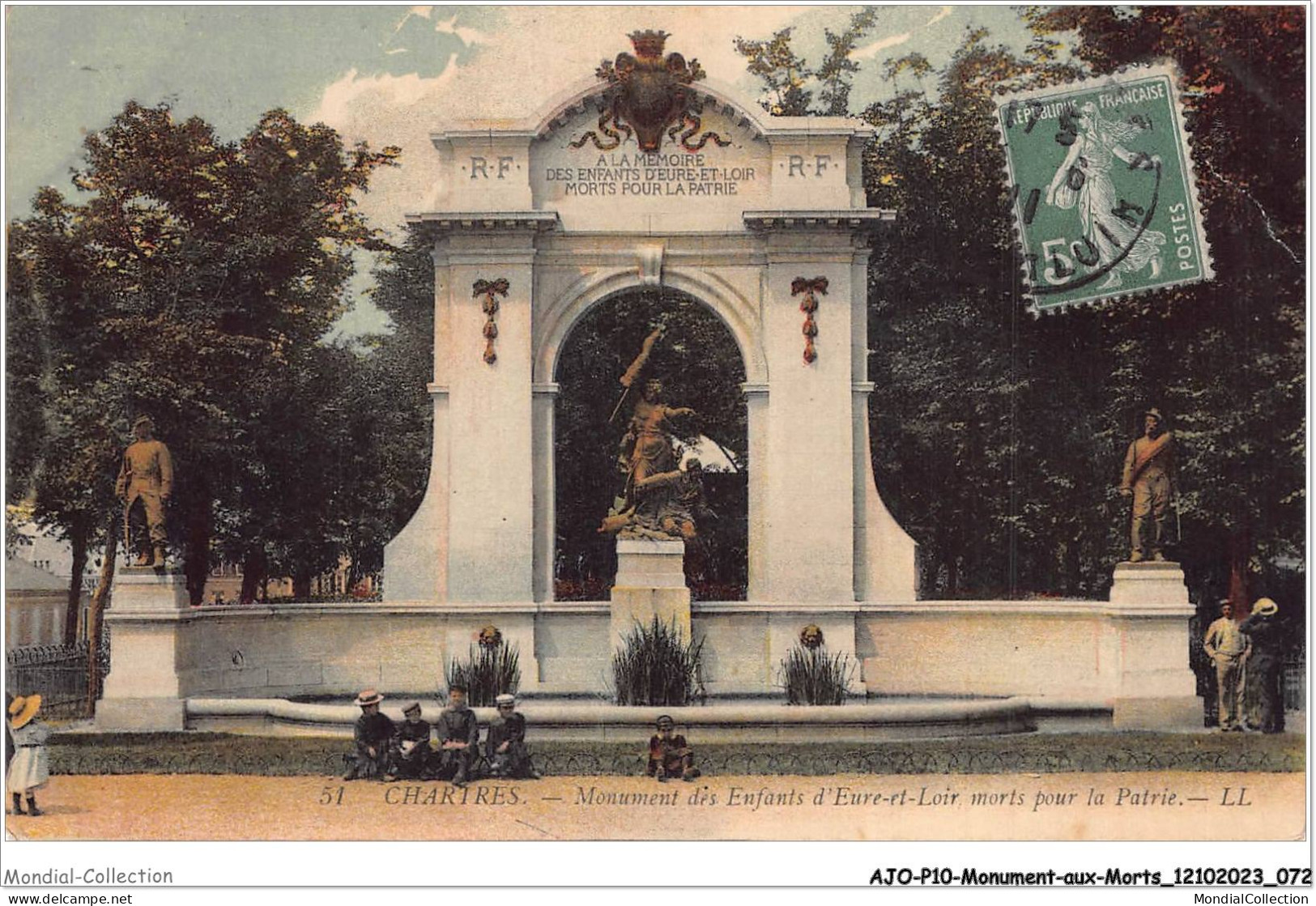 AJOP10-1059 - MONUMENT-AUX-MORTS - Chartres - Monuments Des Enfants D'eure-et-loir Morts Pour La Patrie - Oorlogsmonumenten