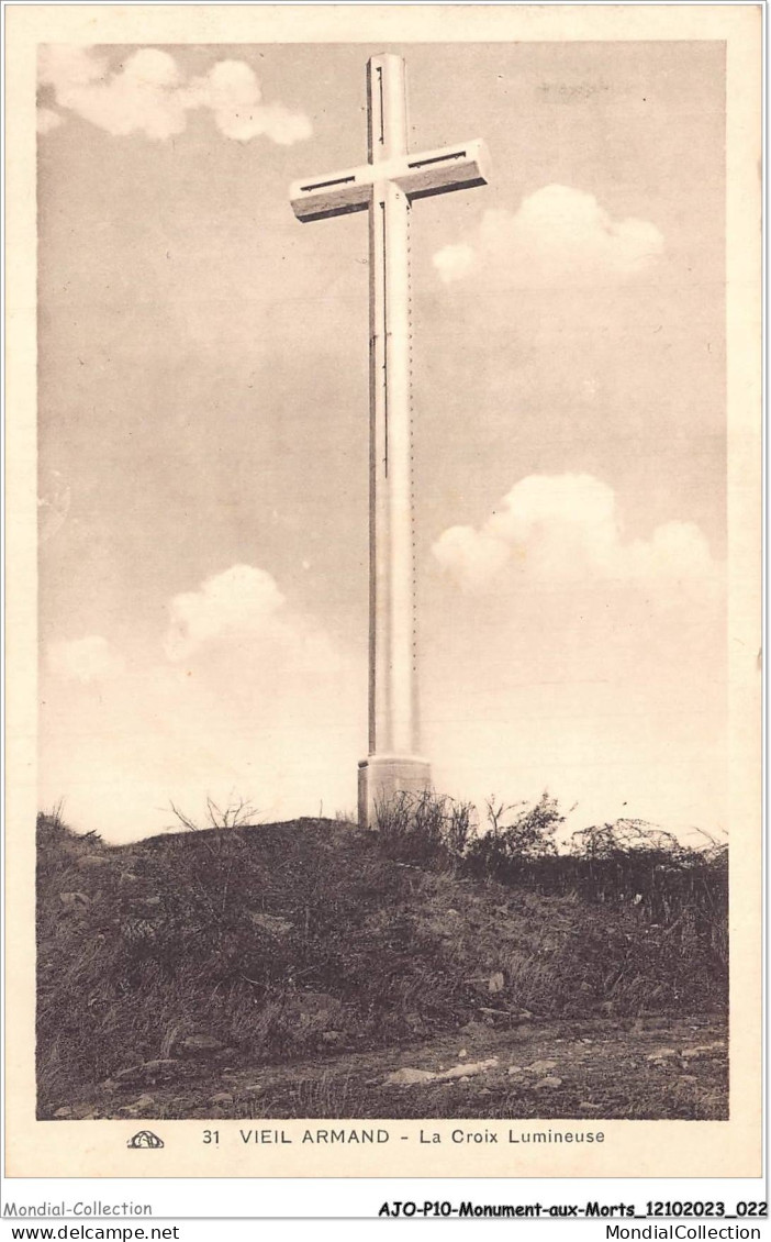 AJOP10-1034 - MONUMENT-AUX-MORTS - Vieil Armand - La Croix Lumineuse - Monuments Aux Morts