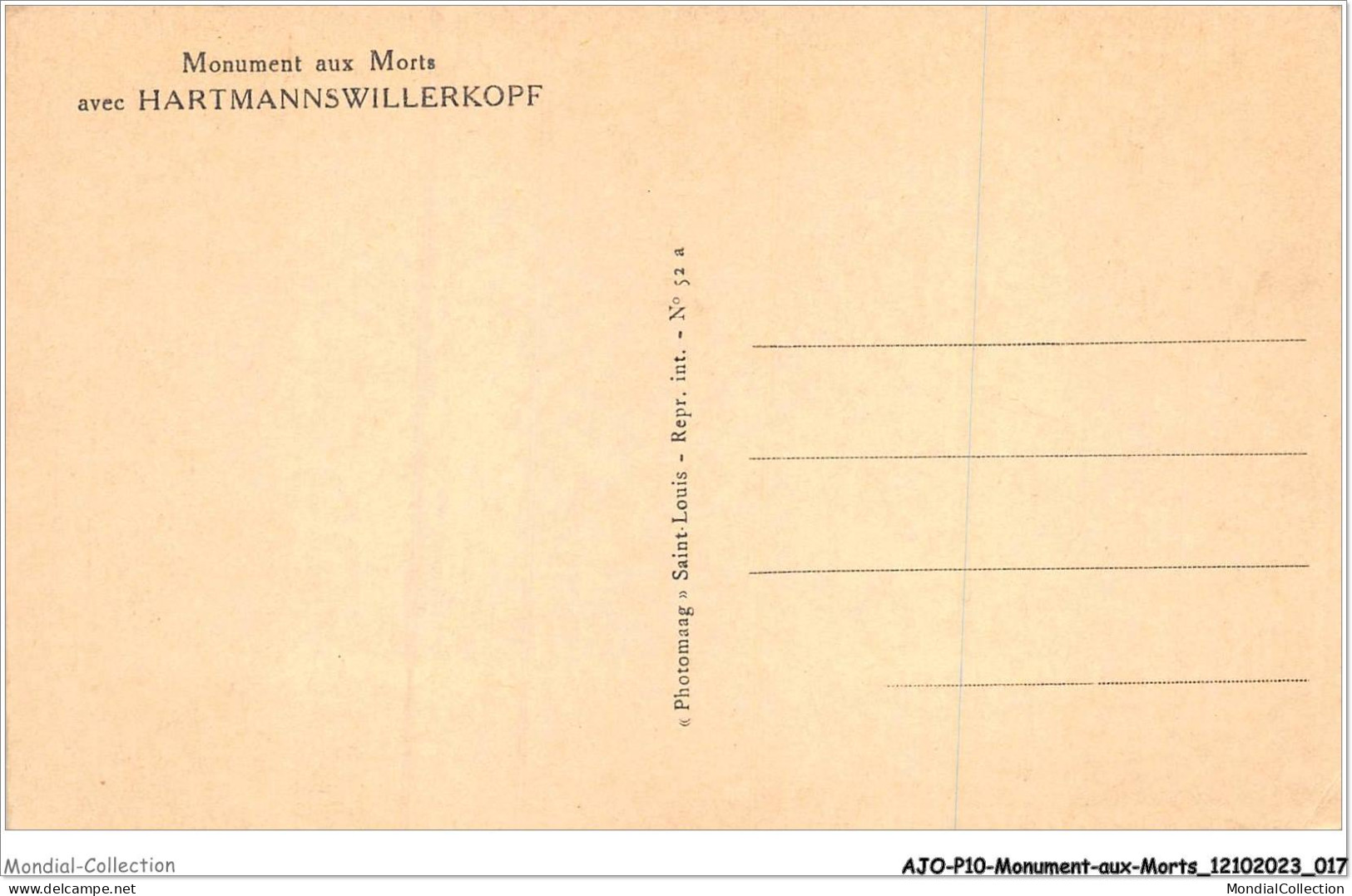 AJOP10-1031 - MONUMENT-AUX-MORTS - Monument Aux Morts - Avec Hartmannswillerkopf - Oorlogsmonumenten